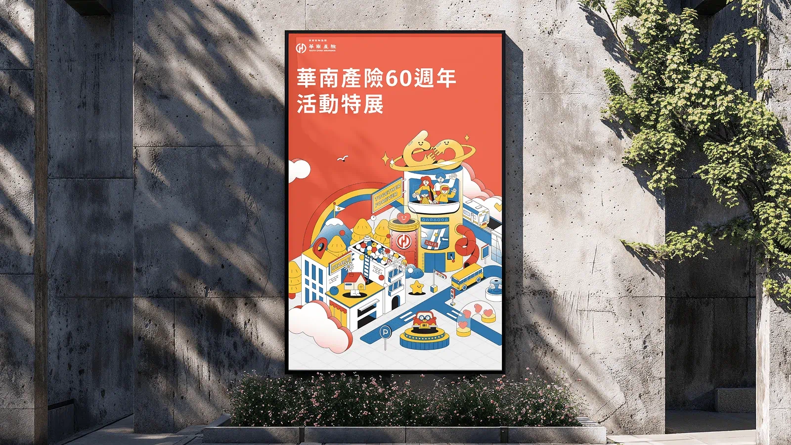 華南產險 60 週年數位策展網頁，展示品牌里程碑視覺與互動體驗